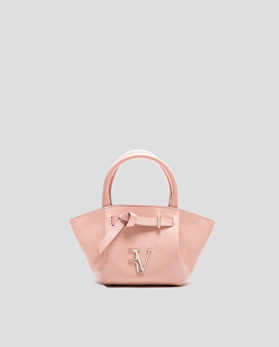 Bolso de mujer de mano Ares Mini piel - Roberto Verino - Rosa claro Rosa claro-1