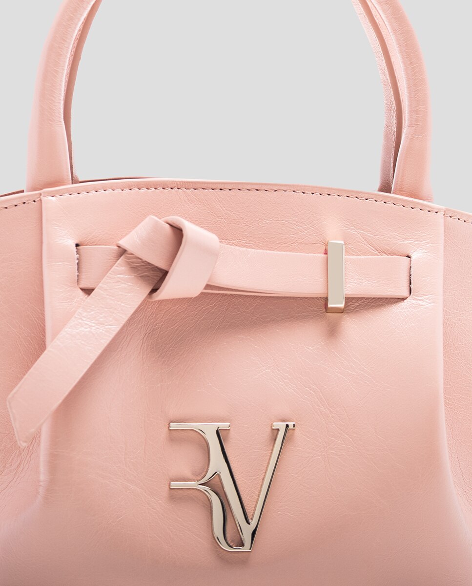 Bolso de mujer de mano Ares Mini piel - Roberto Verino - Rosa claro Rosa claro-3