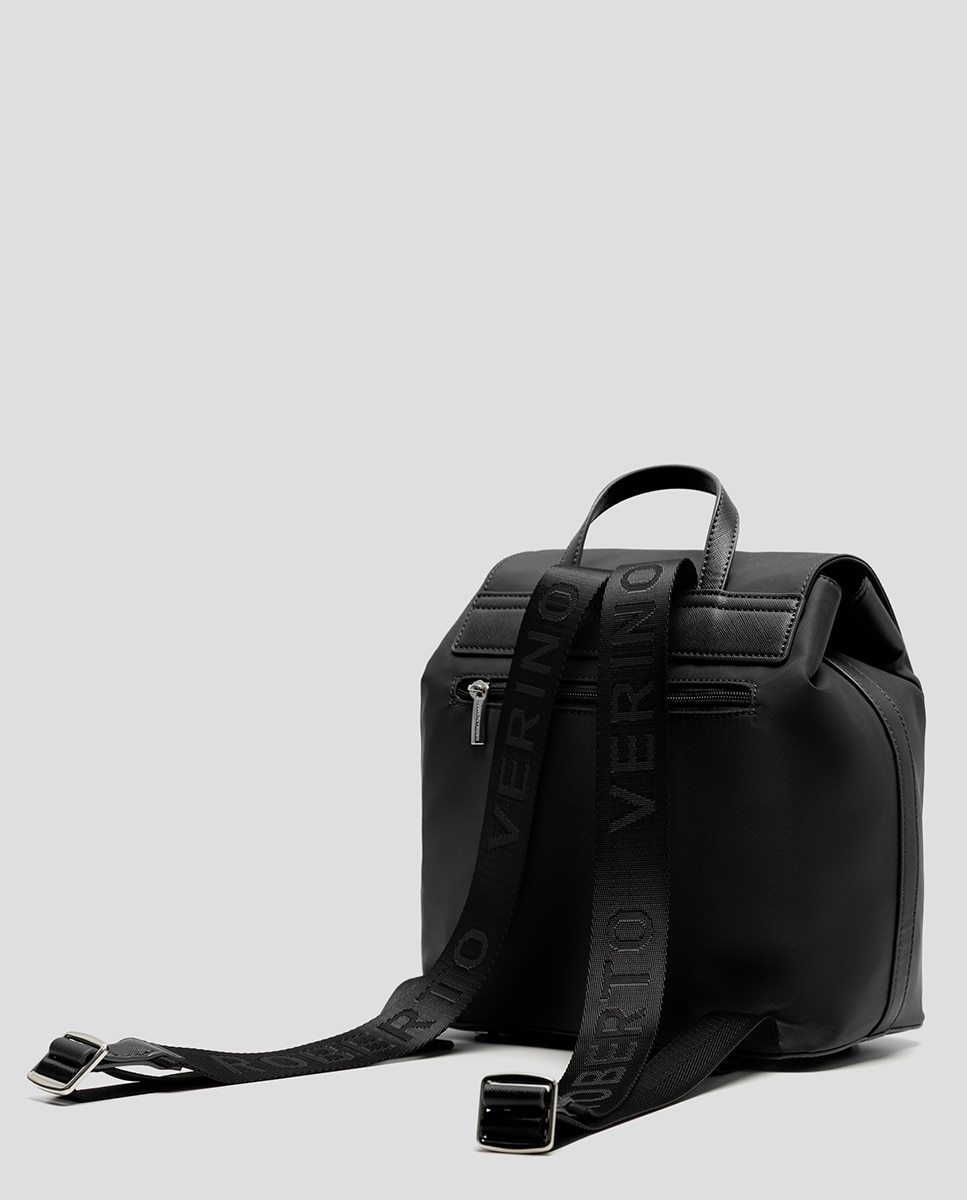 Mochila Violeta de Nylon Preto-4