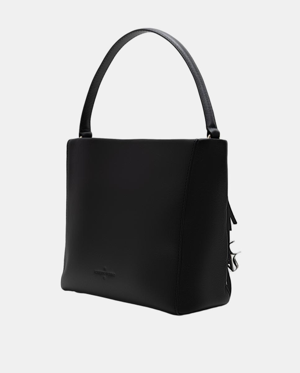 Mala Bucket Chloe com Franjas Preto-4