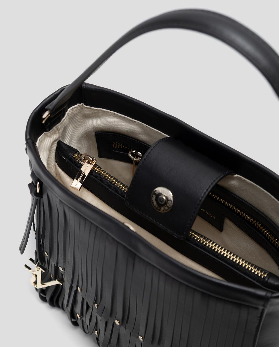 Mala Bucket Chloe com Franjas Preto-5