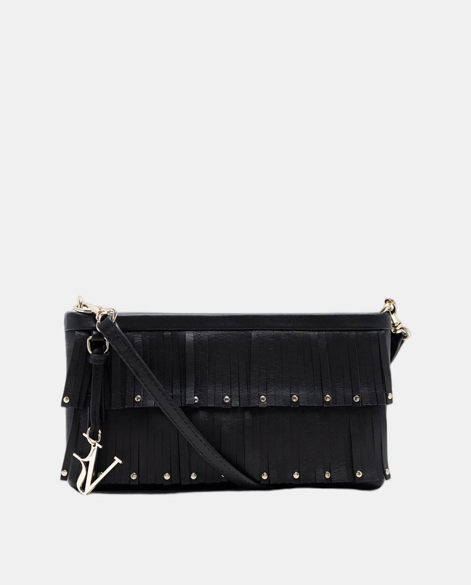 Mala Mini Chloe com Franjas Preto-1