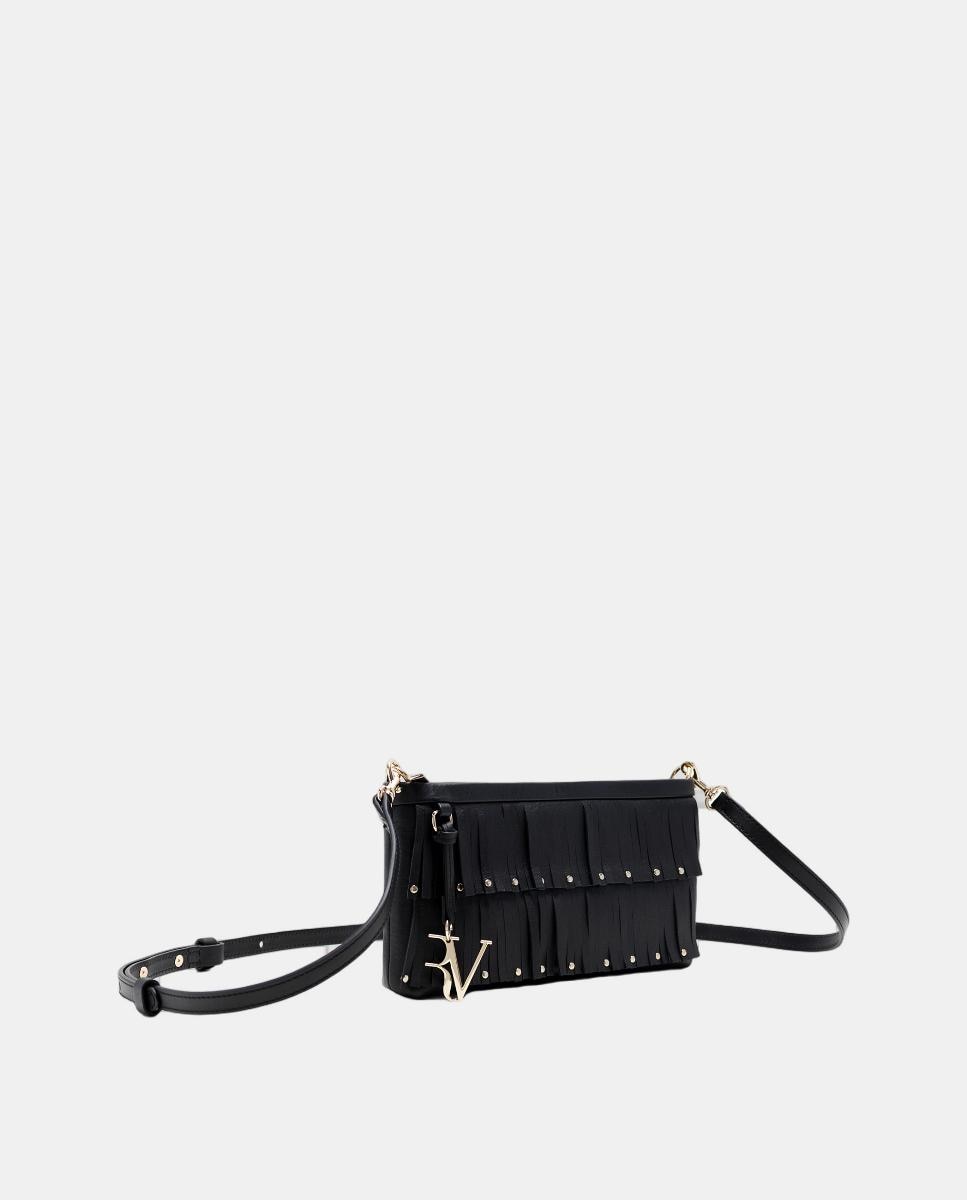 Mala Mini Chloe com Franjas Preto-2