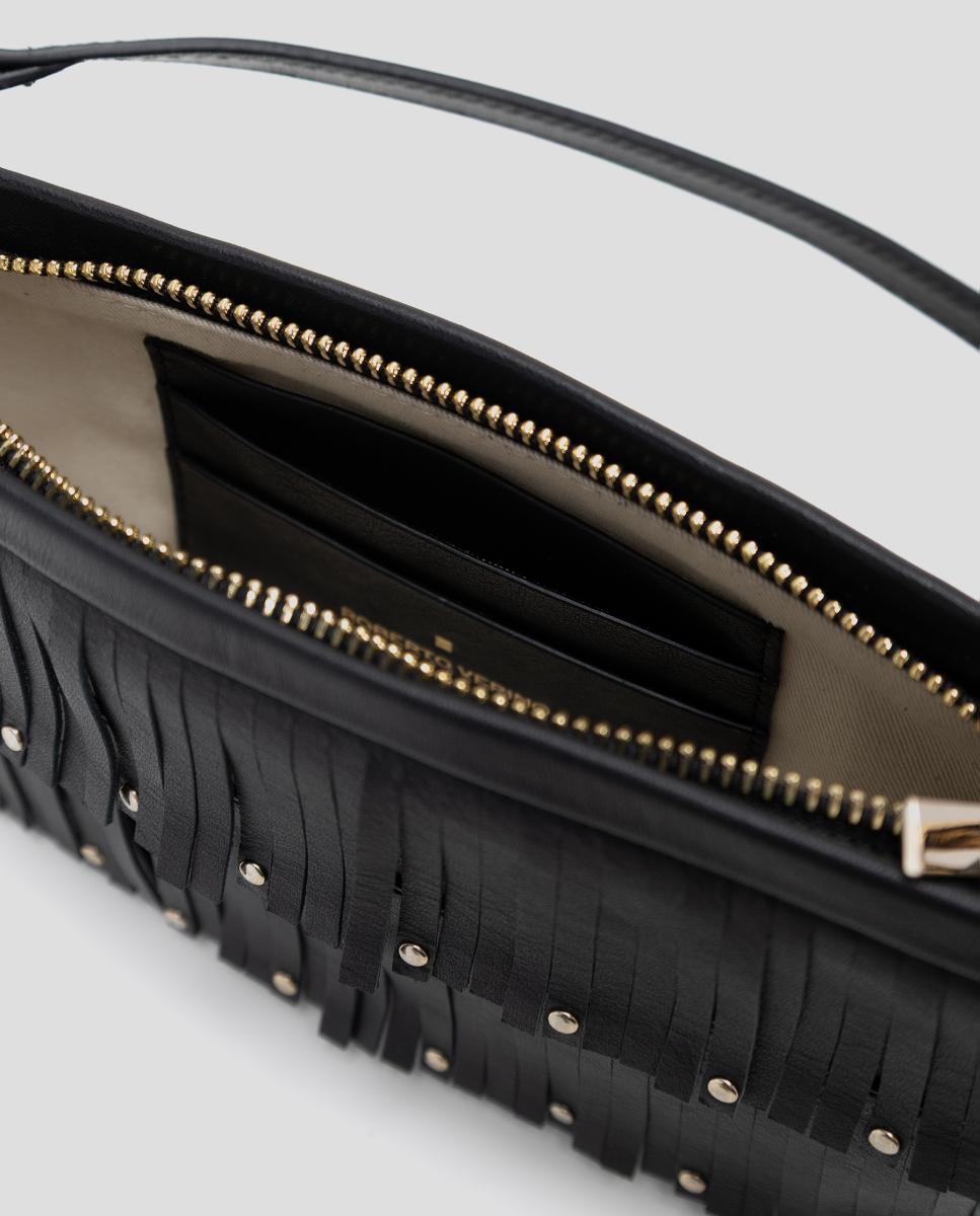 Mala Mini Chloe com Franjas Preto-5
