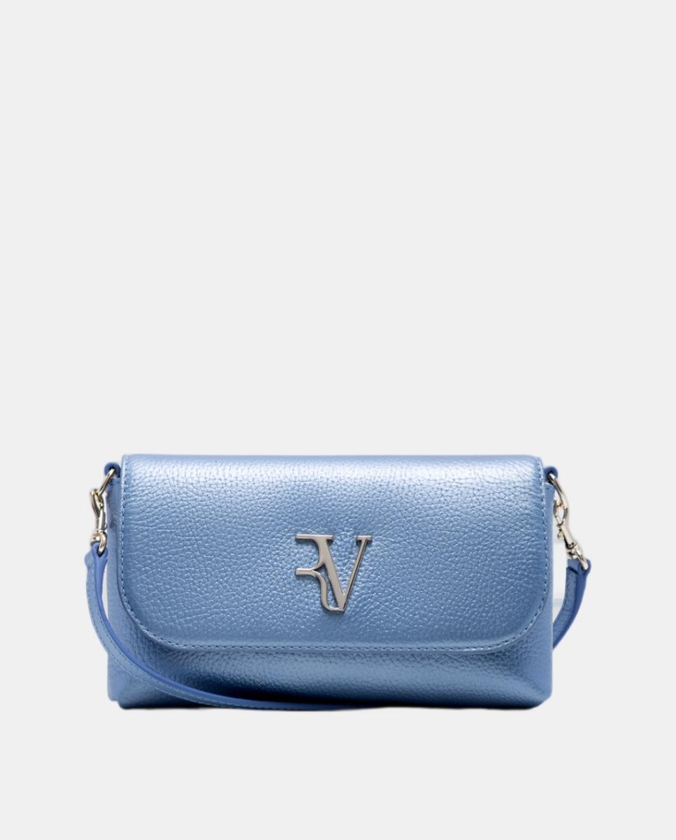 Bolso de mujer de mano Rita Metal - Roberto Verino - Oro Azul claro-1