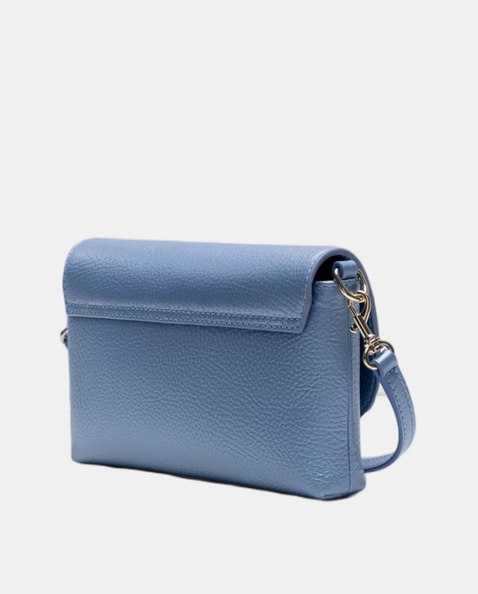 Bolso de mujer de mano Rita Metal - Roberto Verino - Oro Azul claro-5