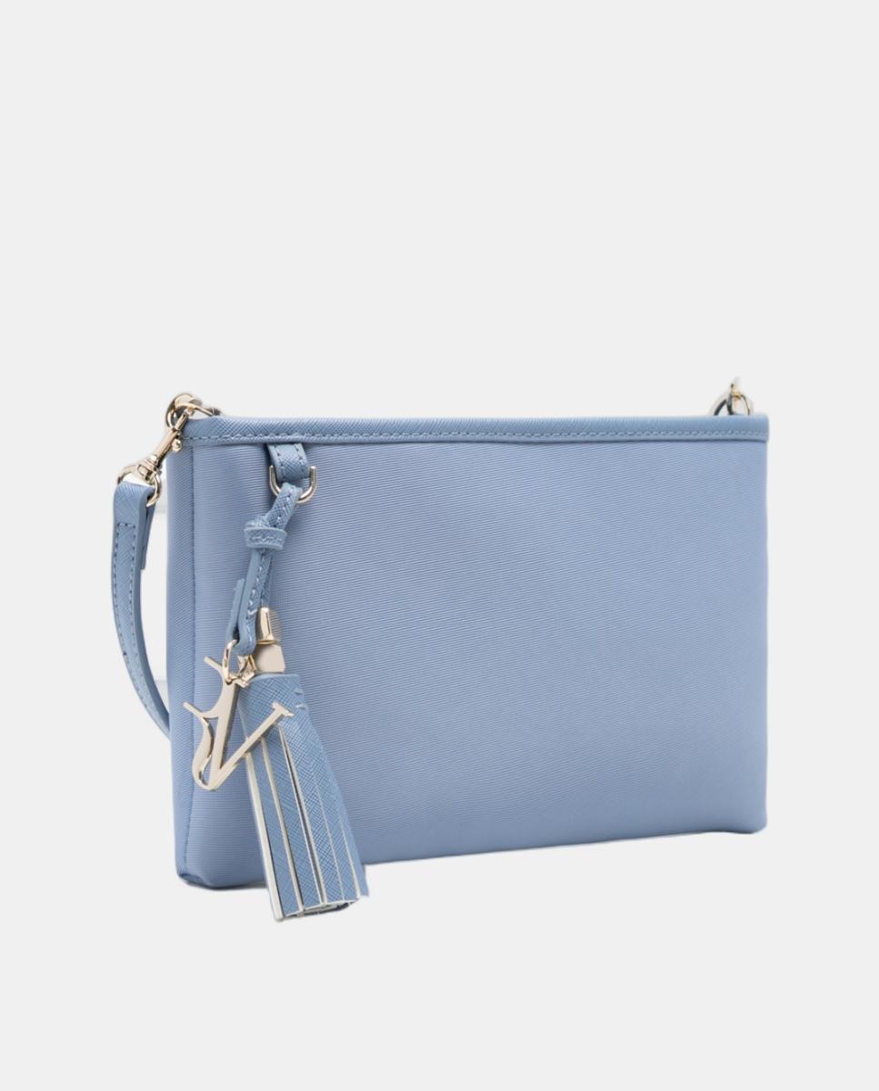 Mala de Ombro Dafne Messenger em Pele Azul-claro-2