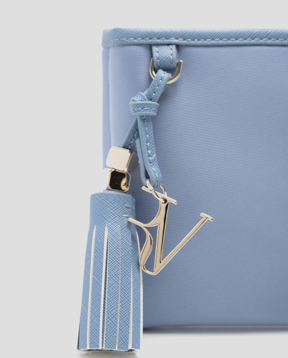 Mala de Ombro Dafne Messenger em Pele Azul-claro-3