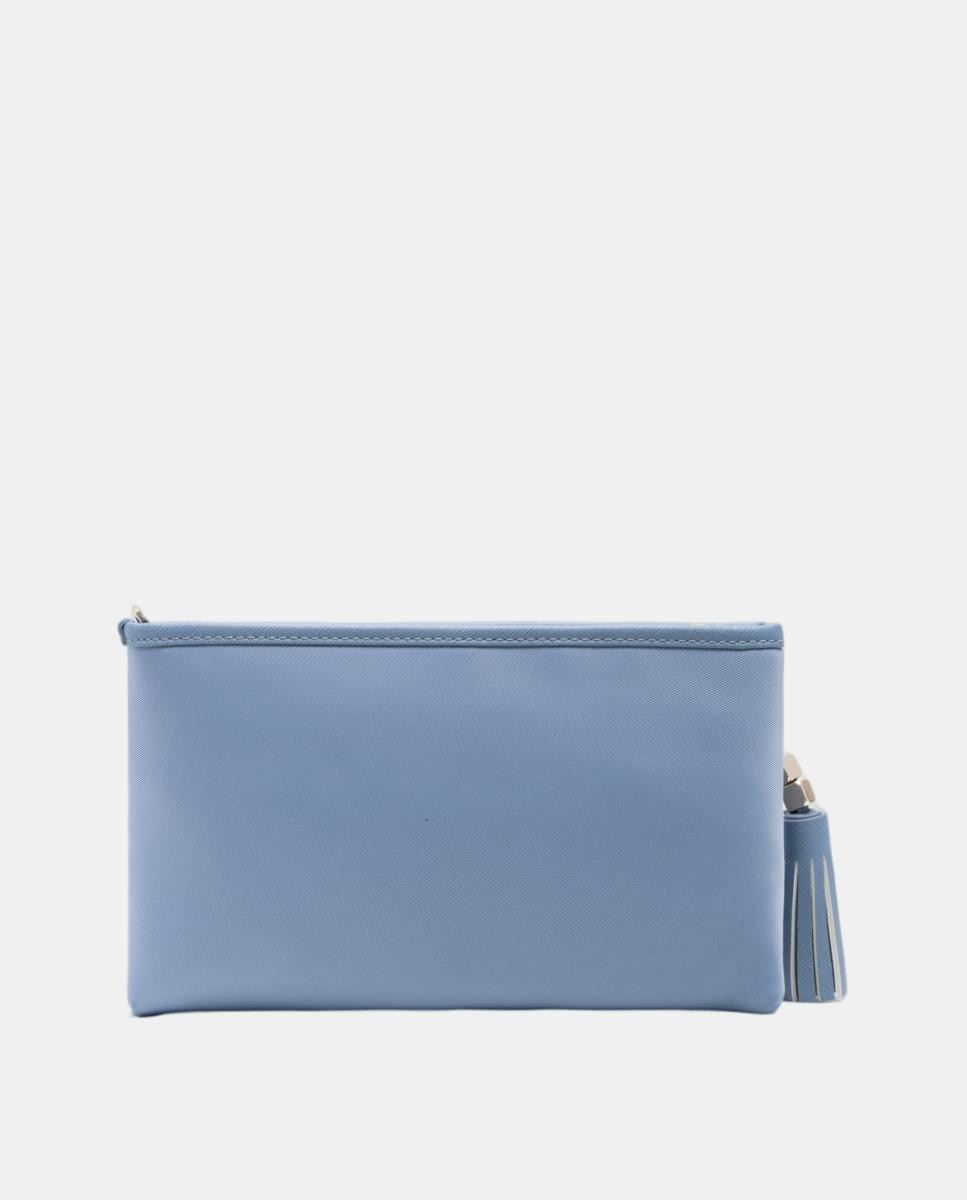 Mala de Ombro Dafne Messenger em Pele Azul-claro-4