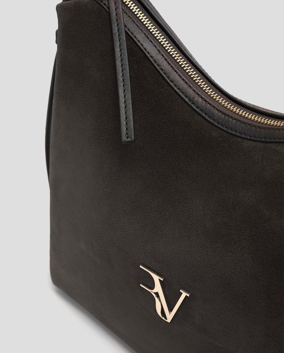 Bolso de hombro de mujer Margot Hobo ante - Roberto Verino - Marrón Marrón-3