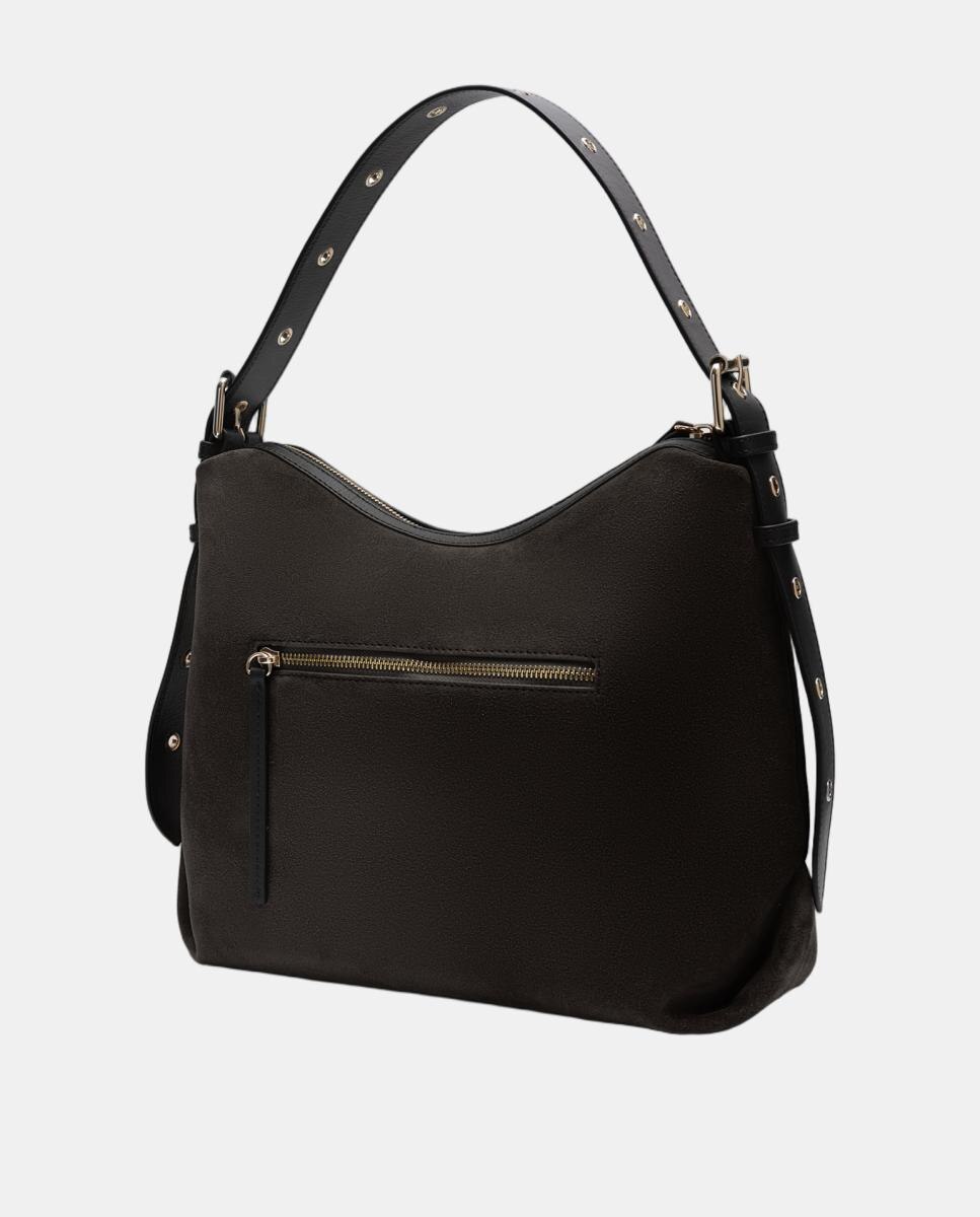 Bolso de hombro de mujer Margot Hobo ante - Roberto Verino - Marrón Marrón-4