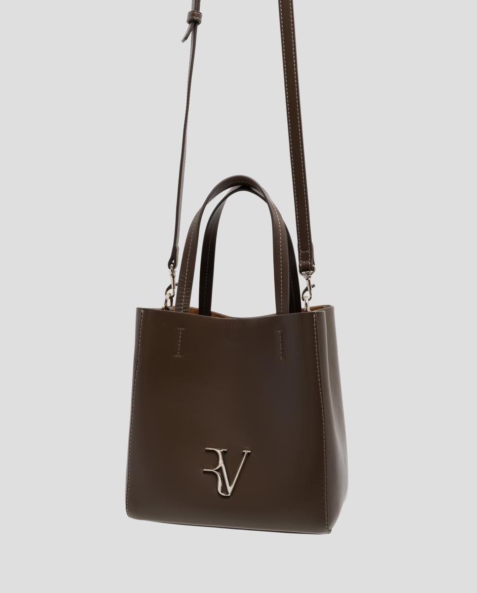 Mala Tipo Tote Bruna Midi em Pele Verde-6