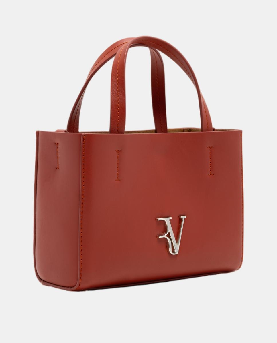 Mala Shopper Bruna Mini em Pele Telha-2
