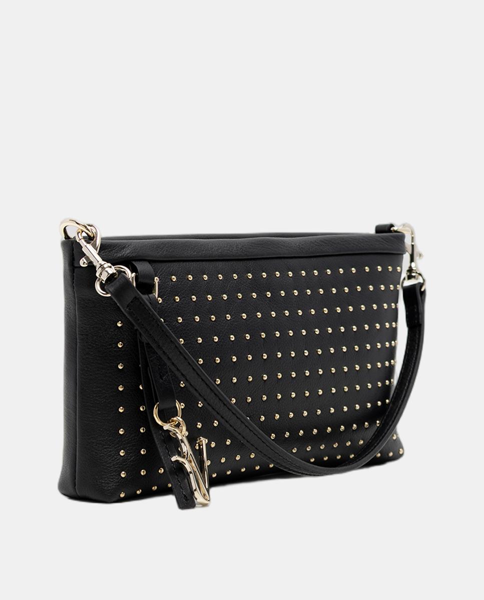 Mala de Mão Victoria Mini em Pele com Tachas Preto-2