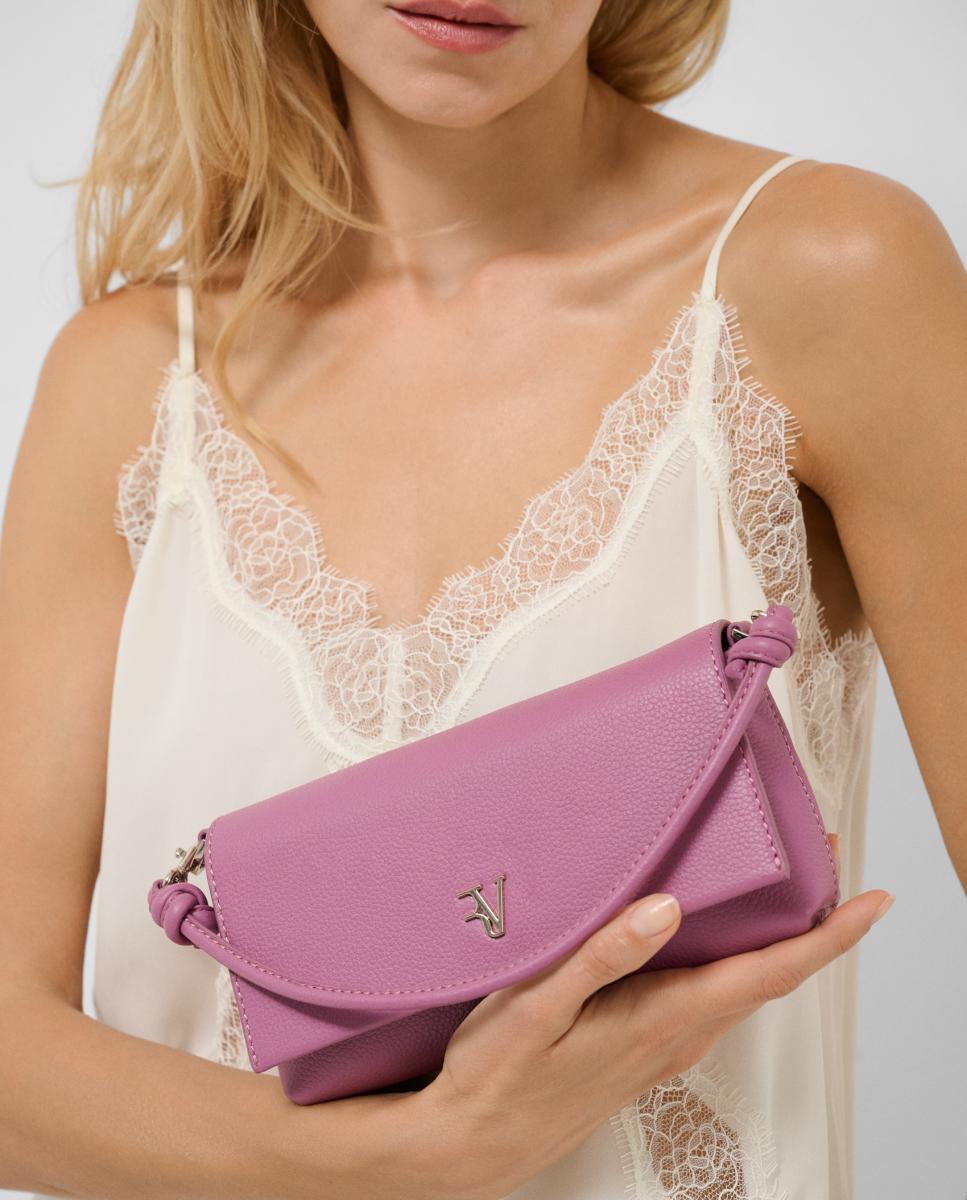 Bolso de mujer de mano Roma piel - Roberto Verino - Rosa Rosa-6