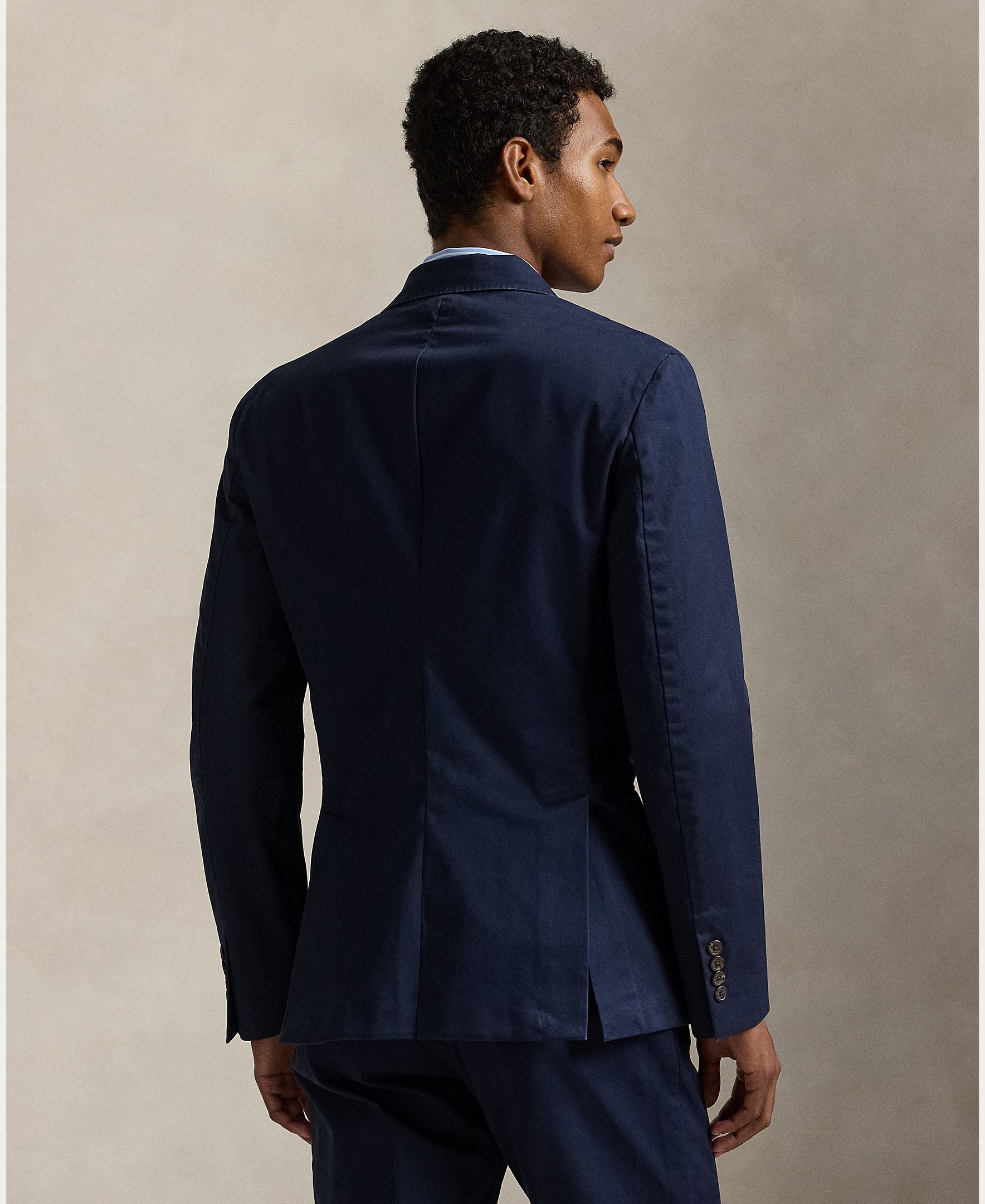 Blazer de Algodão Regular Fit Azul-marinho-4