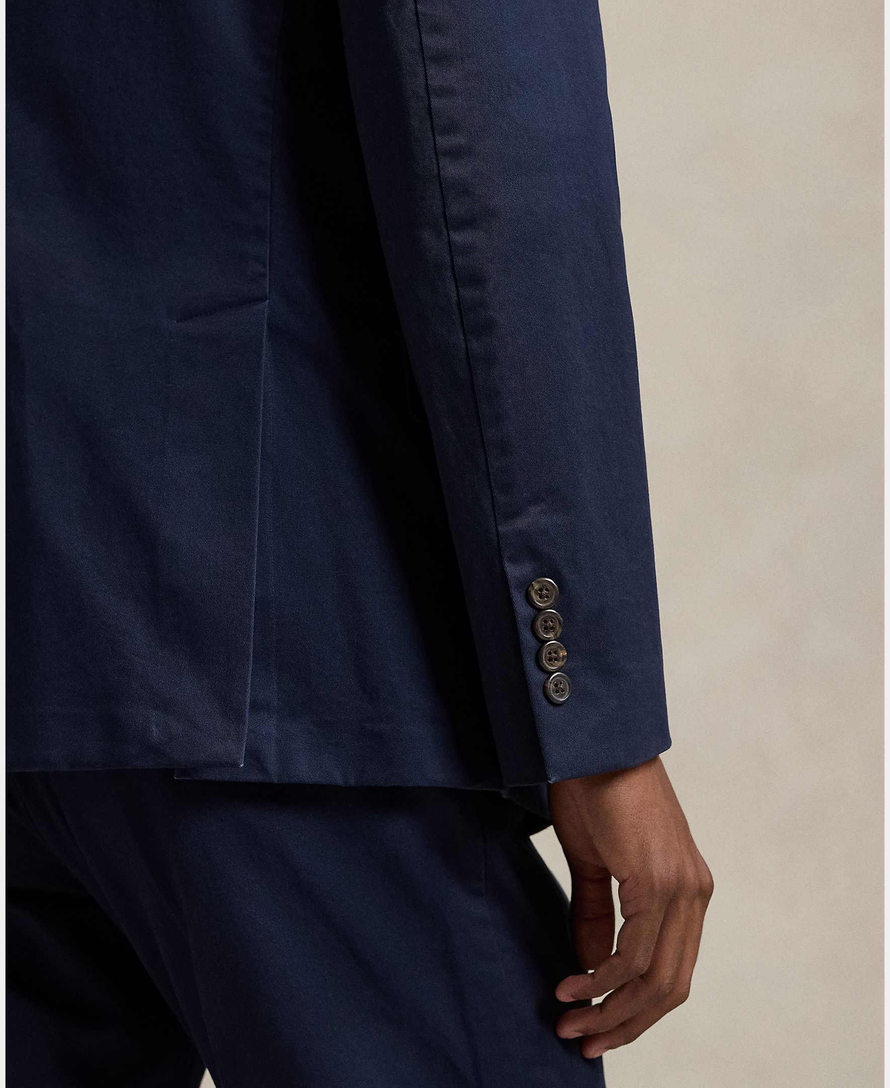 Blazer de Algodão Regular Fit Azul-marinho-5