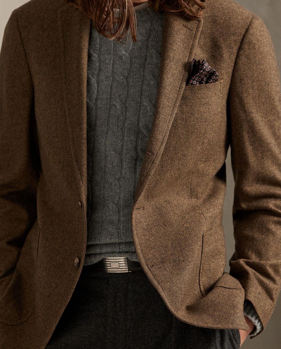 Blazer Informal em Padrão Espinha de Peixe Polo Modern Taupe-6