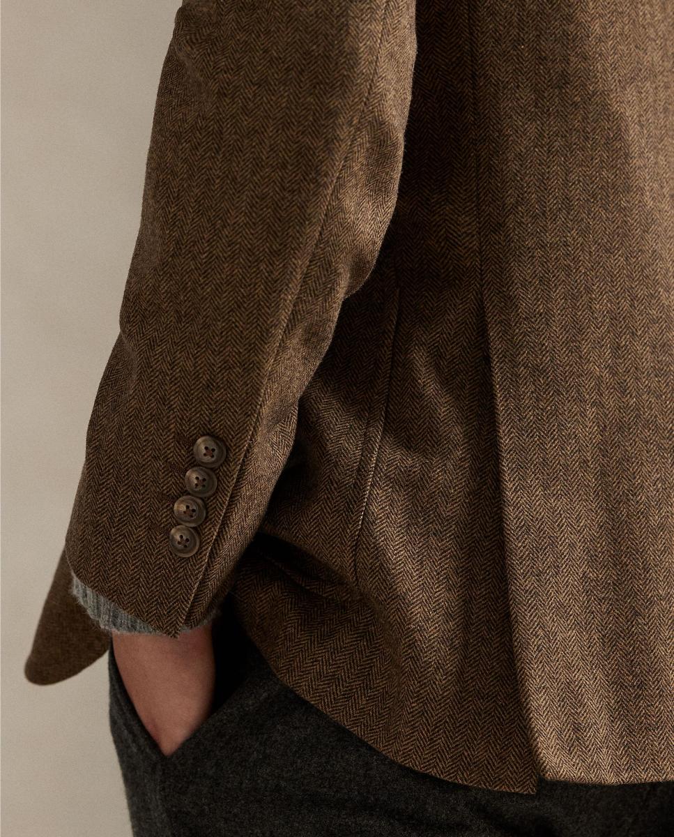 Blazer Informal em Padrão Espinha de Peixe Polo Modern Taupe-7