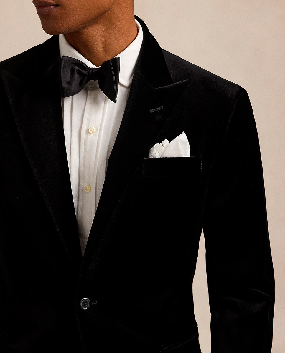 Blazer Moderno de Veludo Preto-4