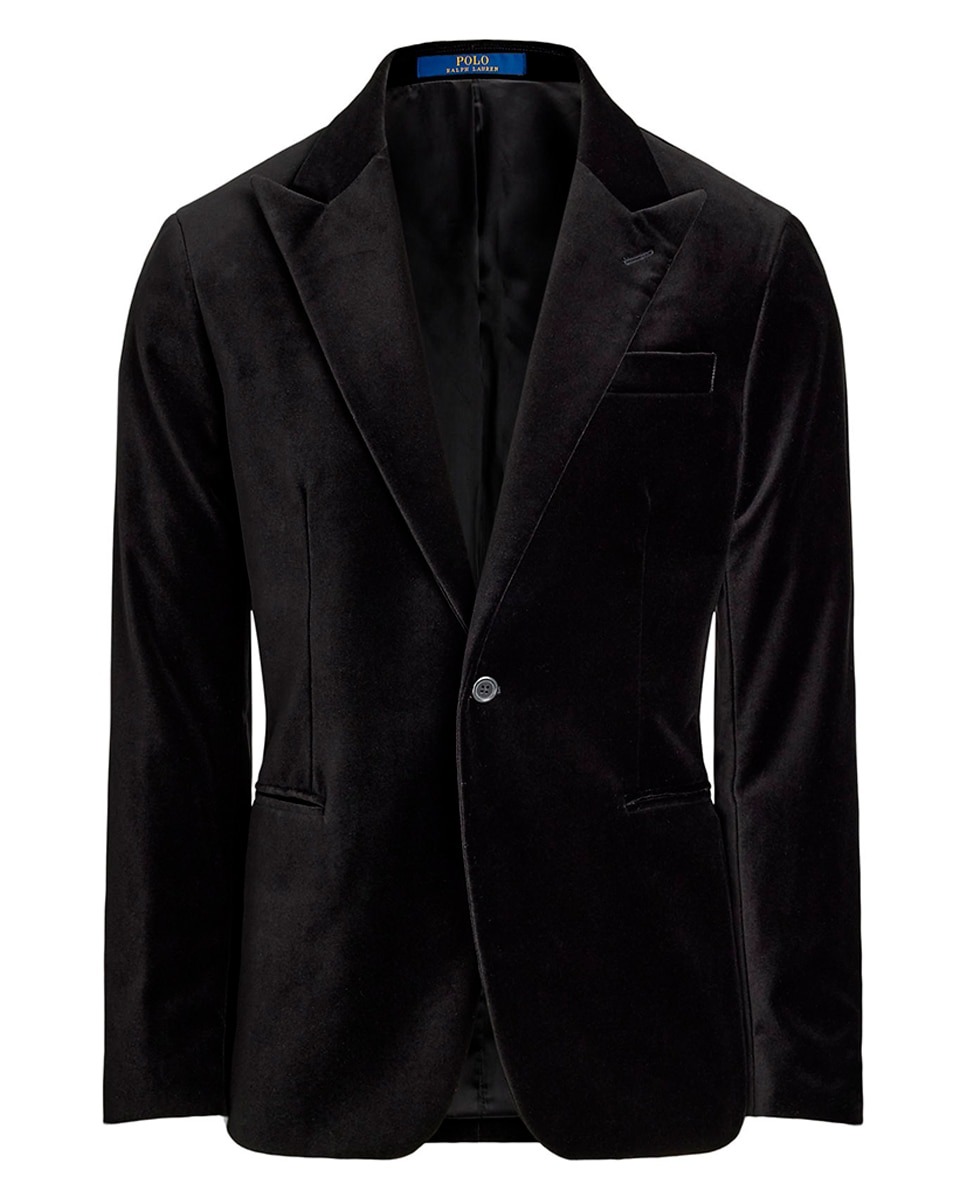 Blazer Moderno de Veludo Preto-6