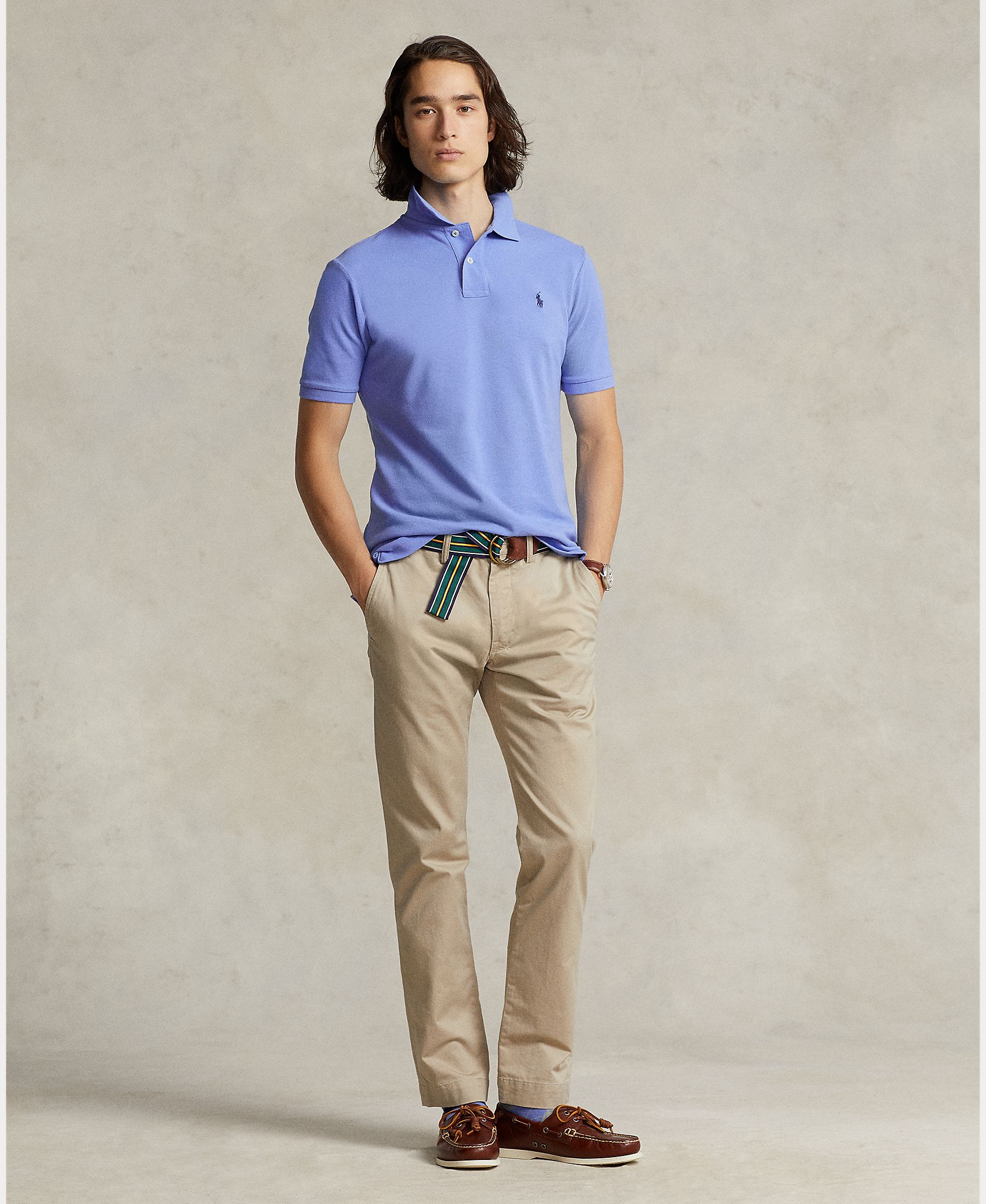 Polo Ralph Lauren - Pantalón chino de hombre elástico Slim Fit lavado.