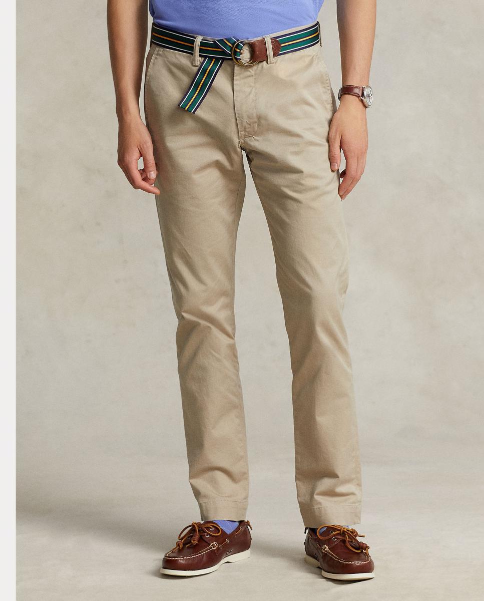 Pantalón de sarga elástico Slim Fit de hombre Clásico Stone - Polo Ralph Lauren - Beige Beige-3