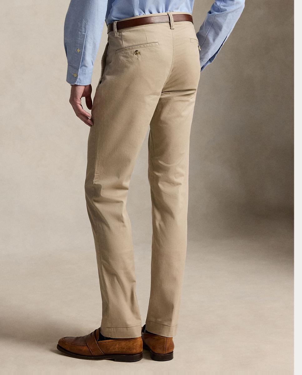 Pantalón de sarga elástico Slim Fit de hombre Clásico Stone - Polo Ralph Lauren - Beige Beige-4
