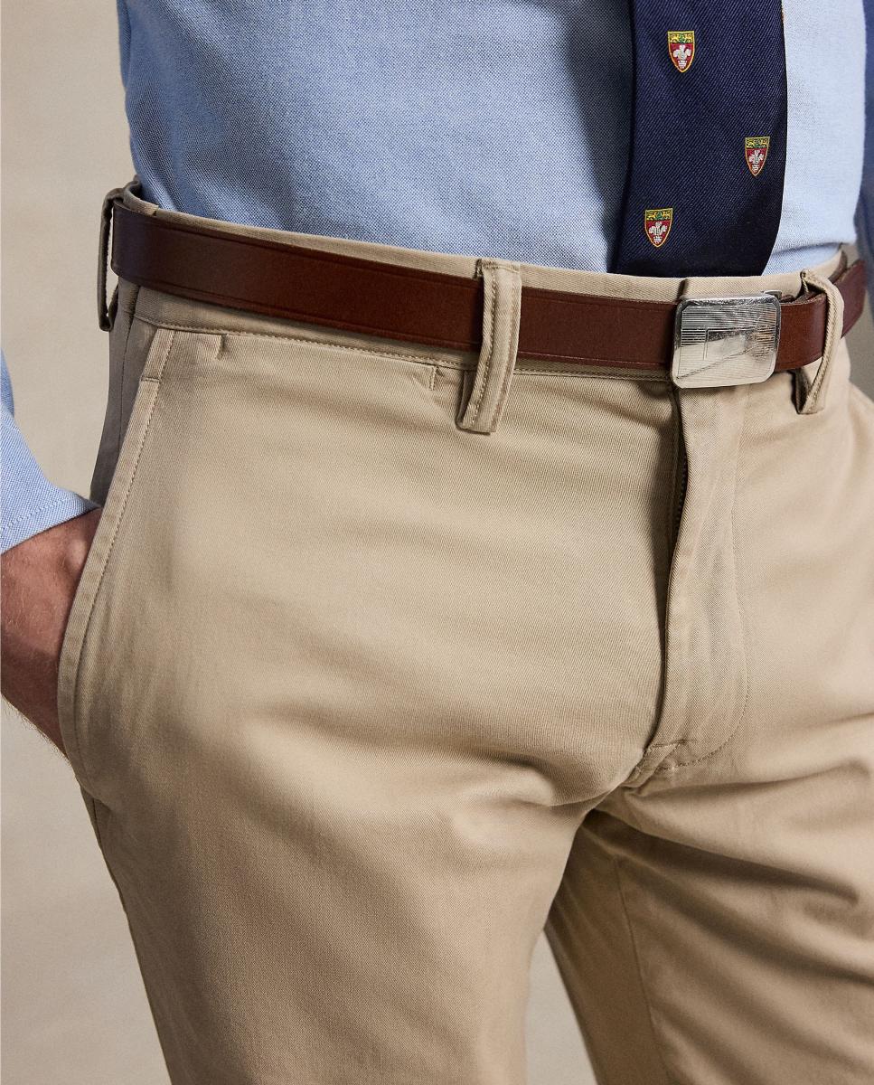 Pantalón de sarga elástico Slim Fit de hombre Clásico Stone - Polo Ralph Lauren - Beige Beige-5