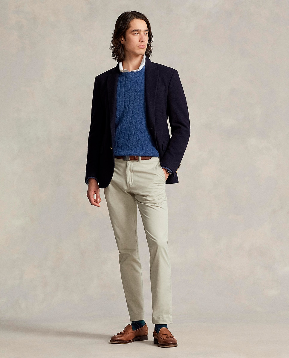 Imagem 0 de Calças Chino Elásticas Slim Fit com Lavagem