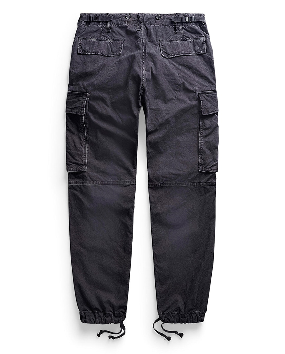 Calças Cargo Estilo Militar de Popelina Double RL Preto-2