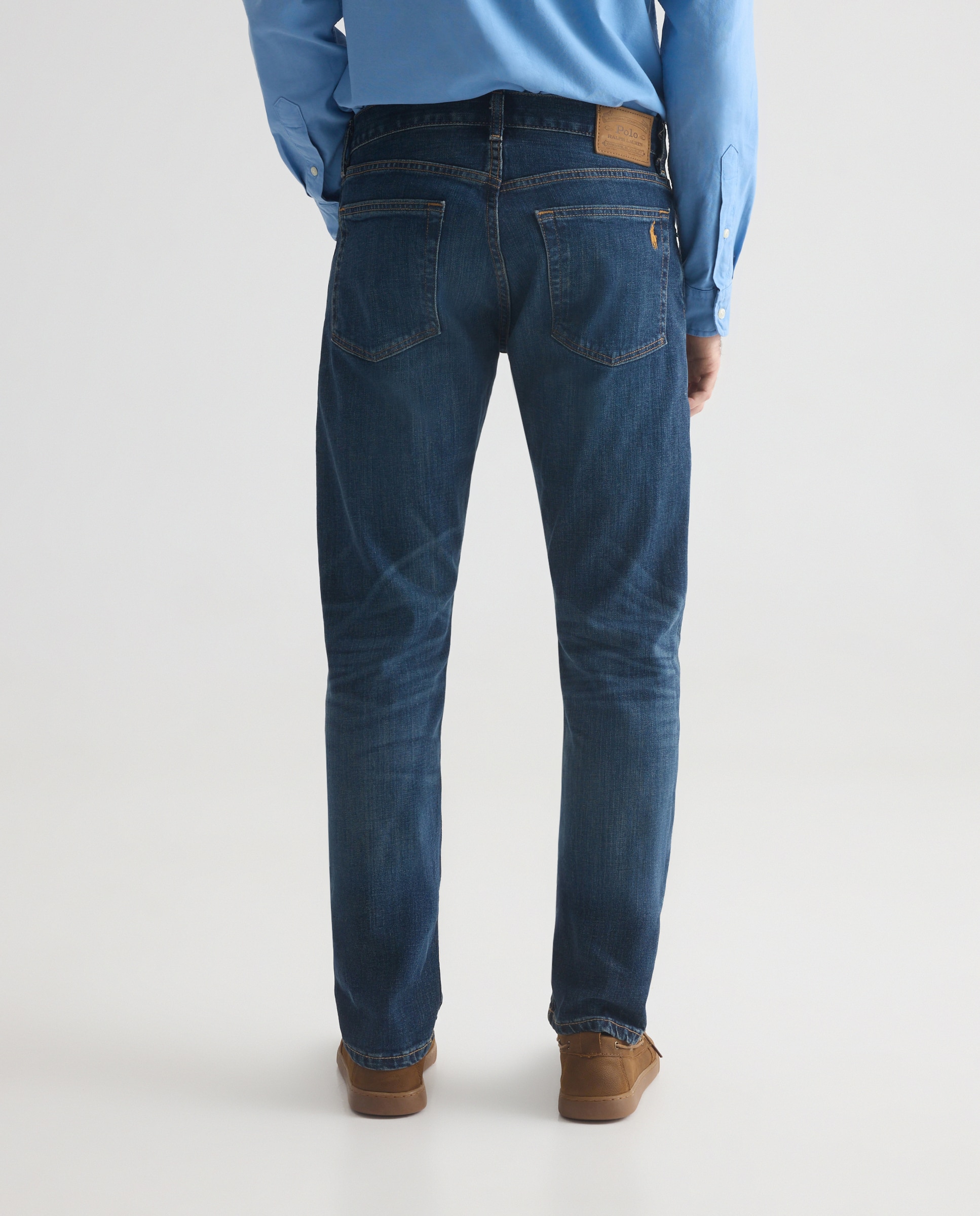 Jeans Skinny Fit de Algodão Elástico Azul-escuro-3