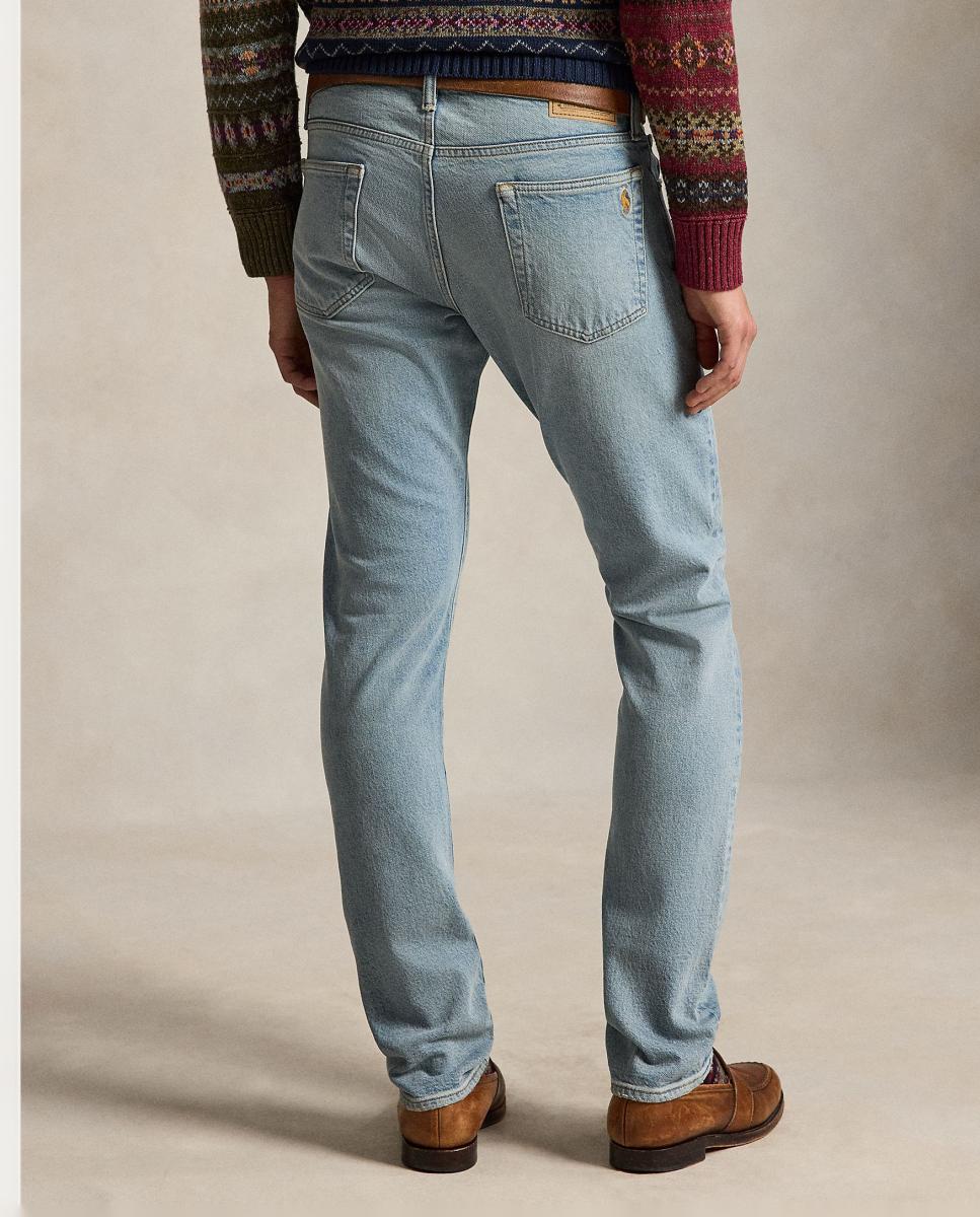 Jeans Skinny de Algodão com um Toque Elástico Azul-índigo-4