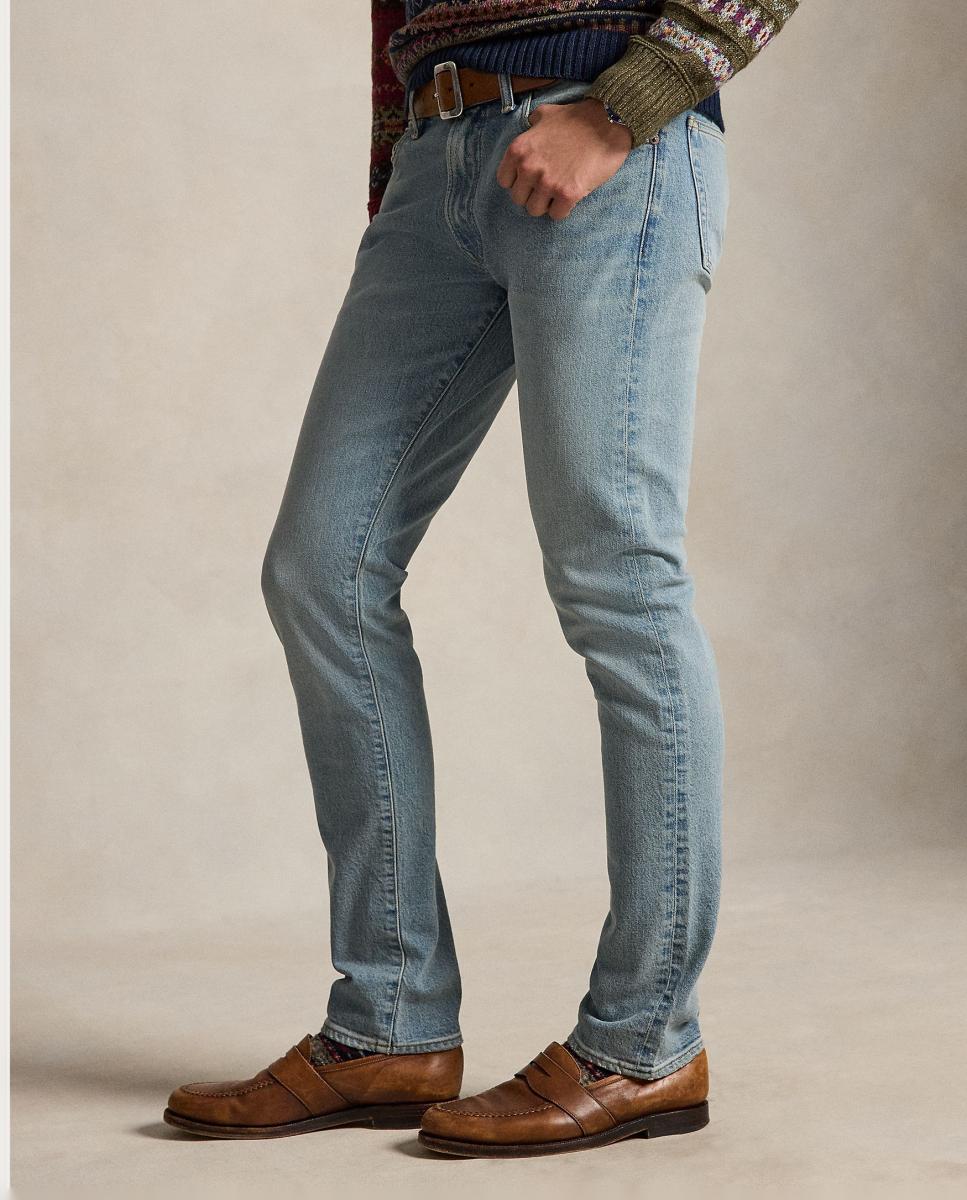 Jeans Skinny de Algodão com um Toque Elástico Azul-índigo-6