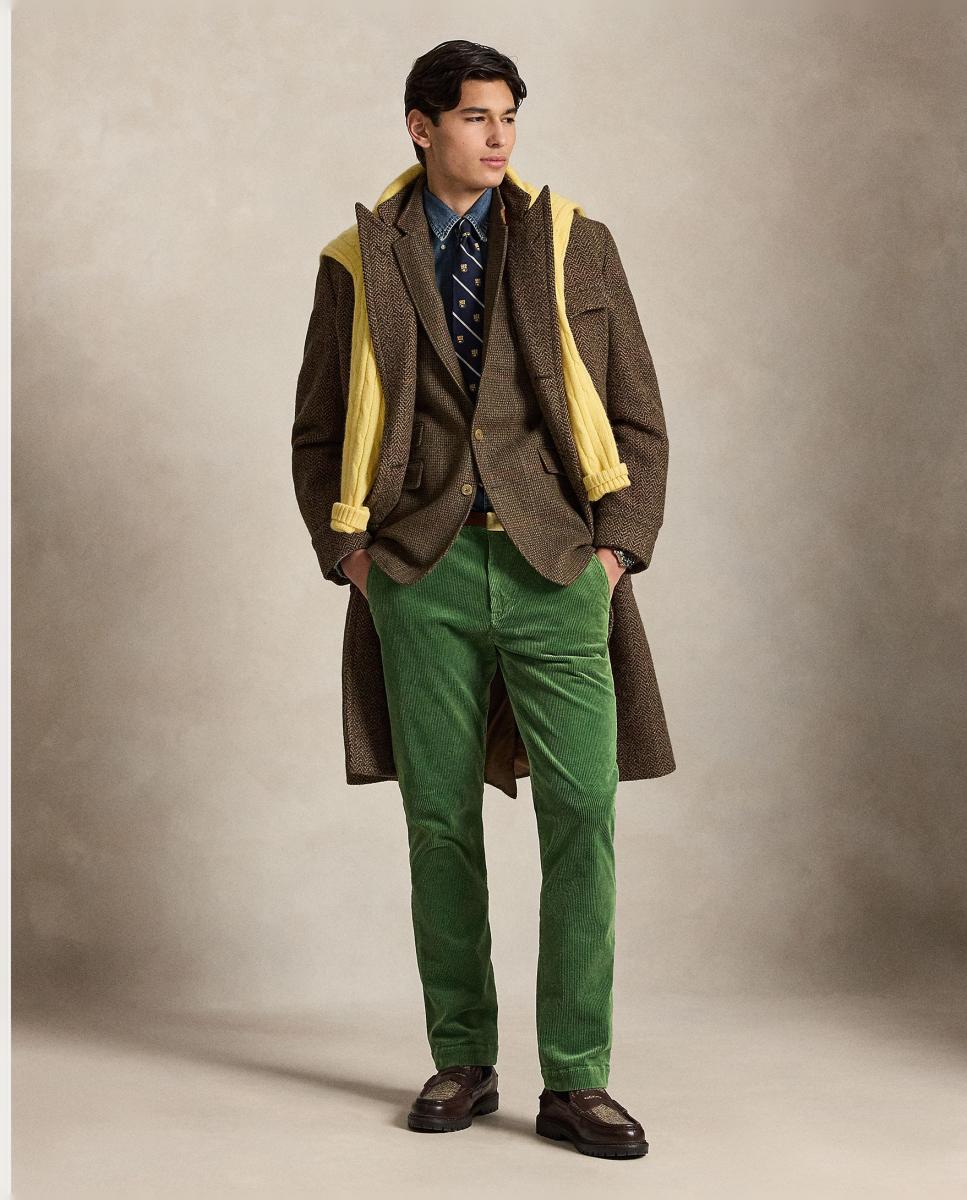 Pantalón de pana elástica de hombre Warm Blanco - Polo Ralph Lauren - Verde metal Verde metal-1