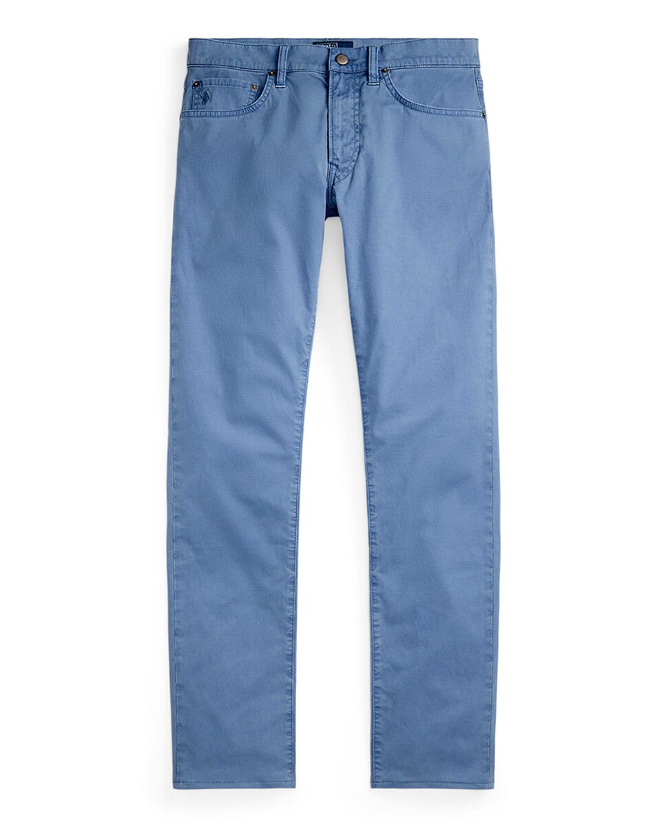 Calças Elásticas Sullivan Slim Fit Azul-porcelana-7