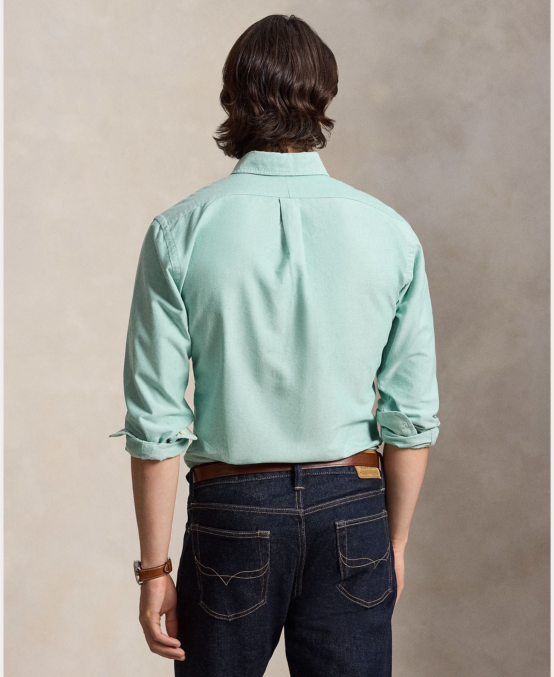 Camisa de hombre oxford Nutmeg Brwn - Polo Ralph Lauren - Verde Agua Verde Agua-3