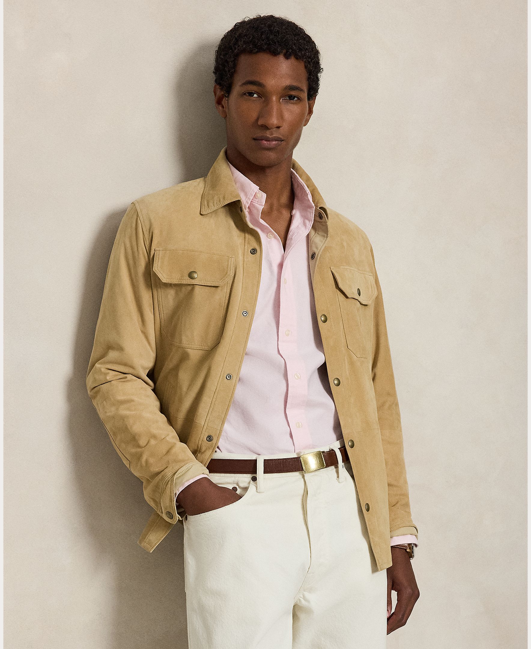 Camisa de hombre oxford Nutmeg Brwn - Polo Ralph Lauren - Rosa claro Rosa claro-5