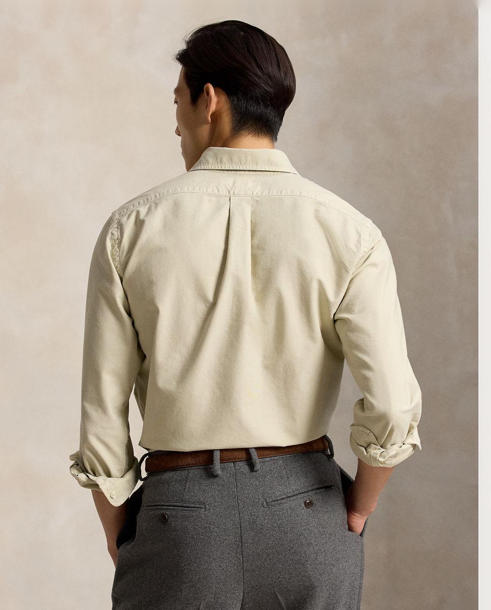 Camisa de hombre oxford teñida Vino clásico - Polo Ralph Lauren - Gris verdoso Gris verdoso-3