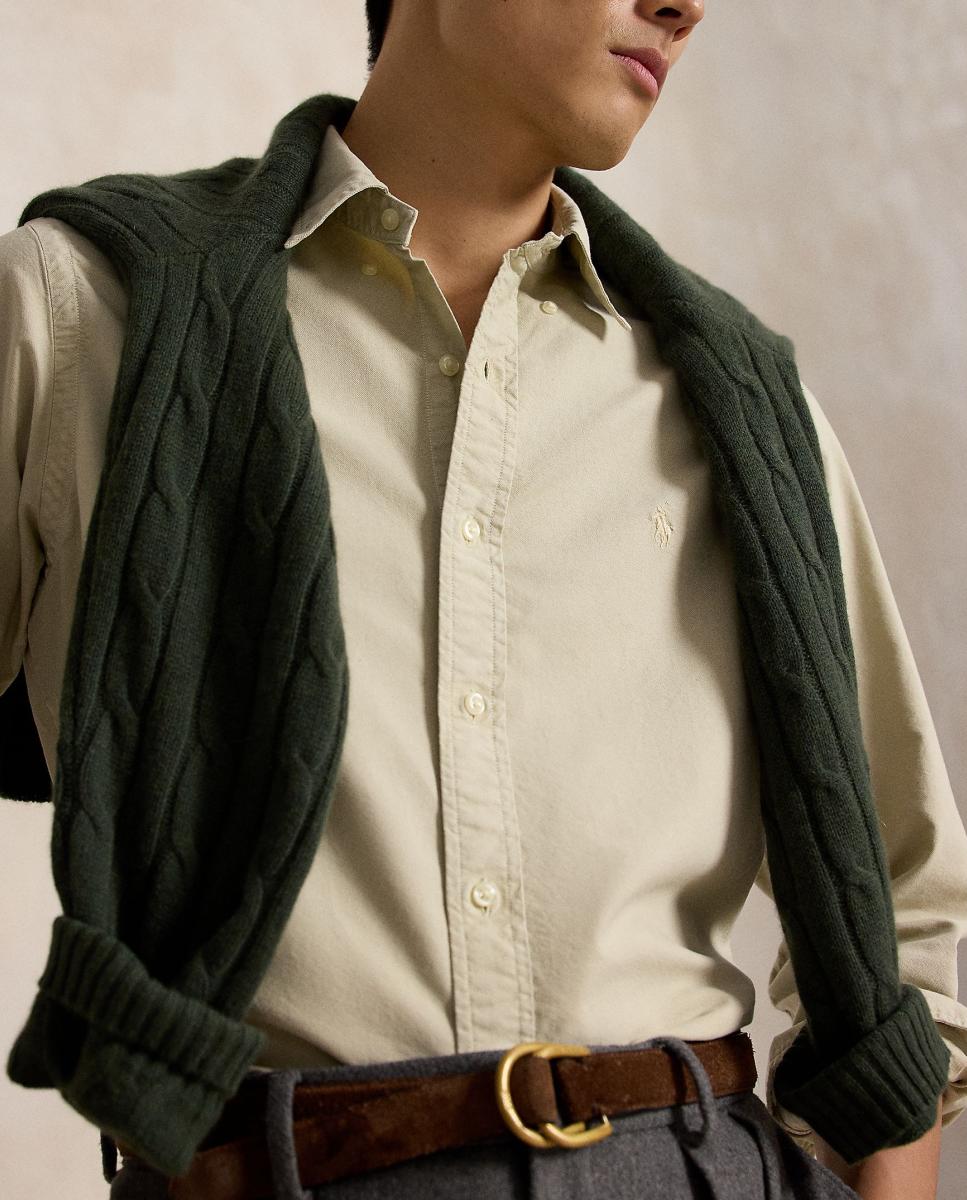 Camisa de hombre oxford teñida Vino clásico - Polo Ralph Lauren - Gris verdoso Gris verdoso-4