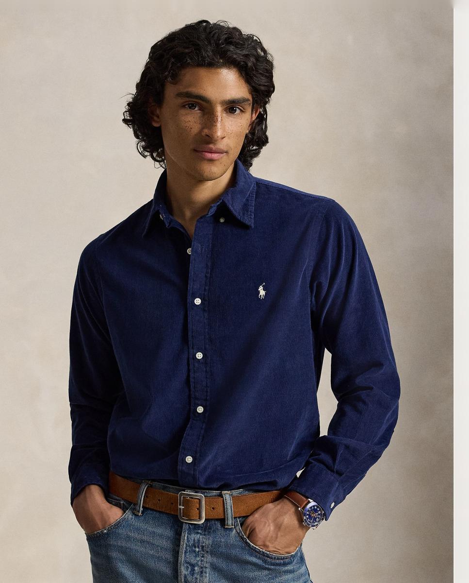 Camisa de hombre de pana Azul marino Newport - Polo Ralph Lauren - Azul marino Azul marino-1
