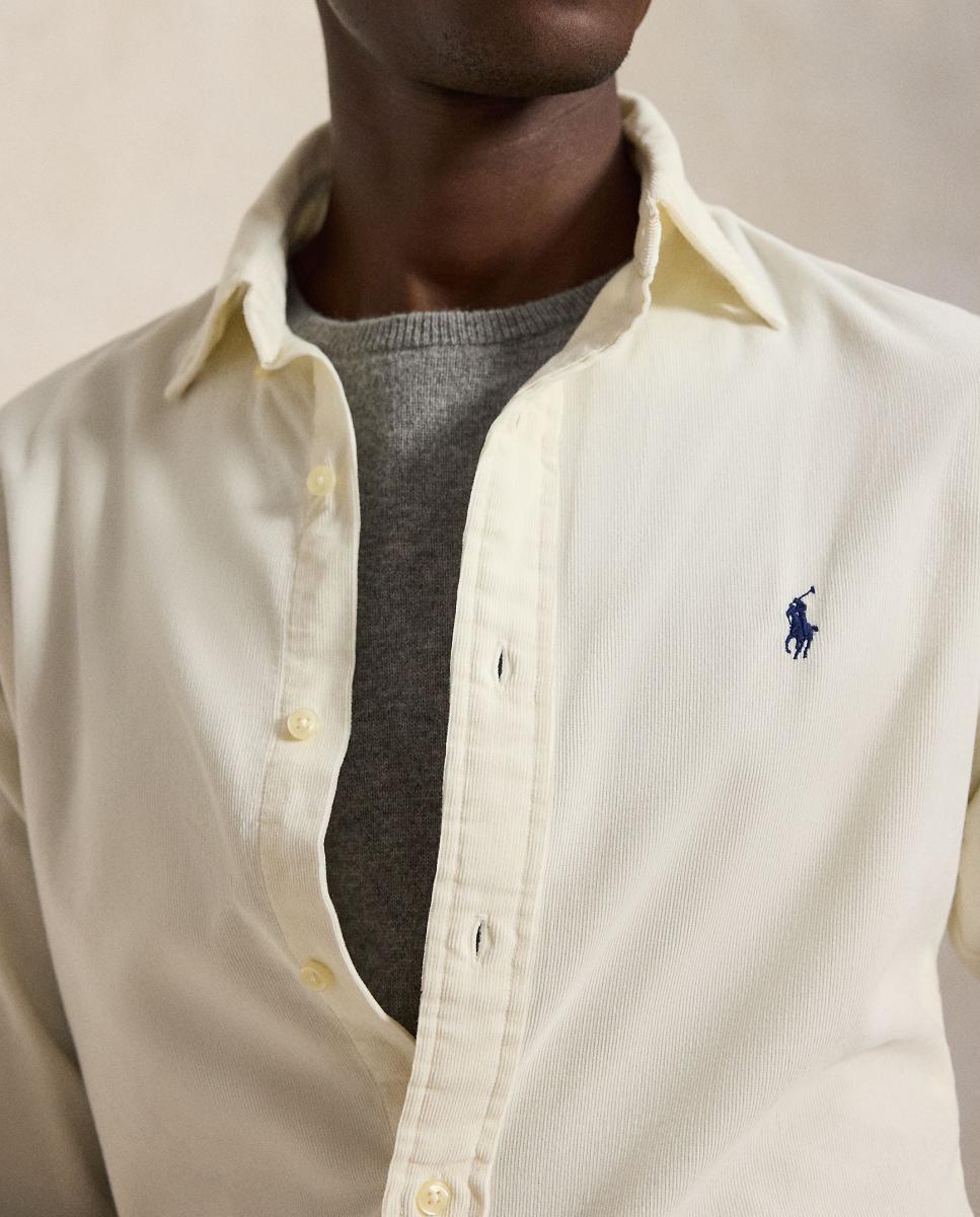Camisa de hombre de pana Azul marino Newport - Polo Ralph Lauren - Crema Crema-5