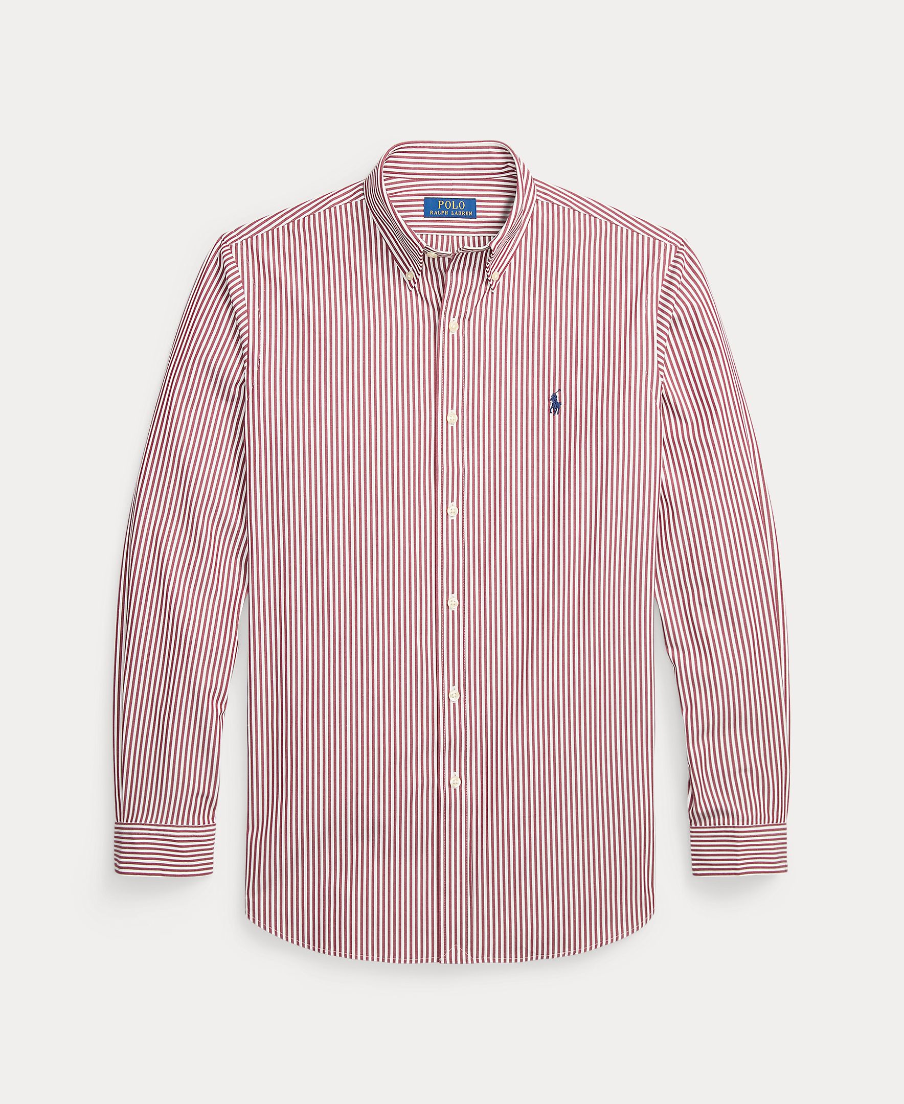 Camisa de hombre de popelina y elástico Marrón Nuez moscada - Polo Ralph Lauren - Granate Granate-5