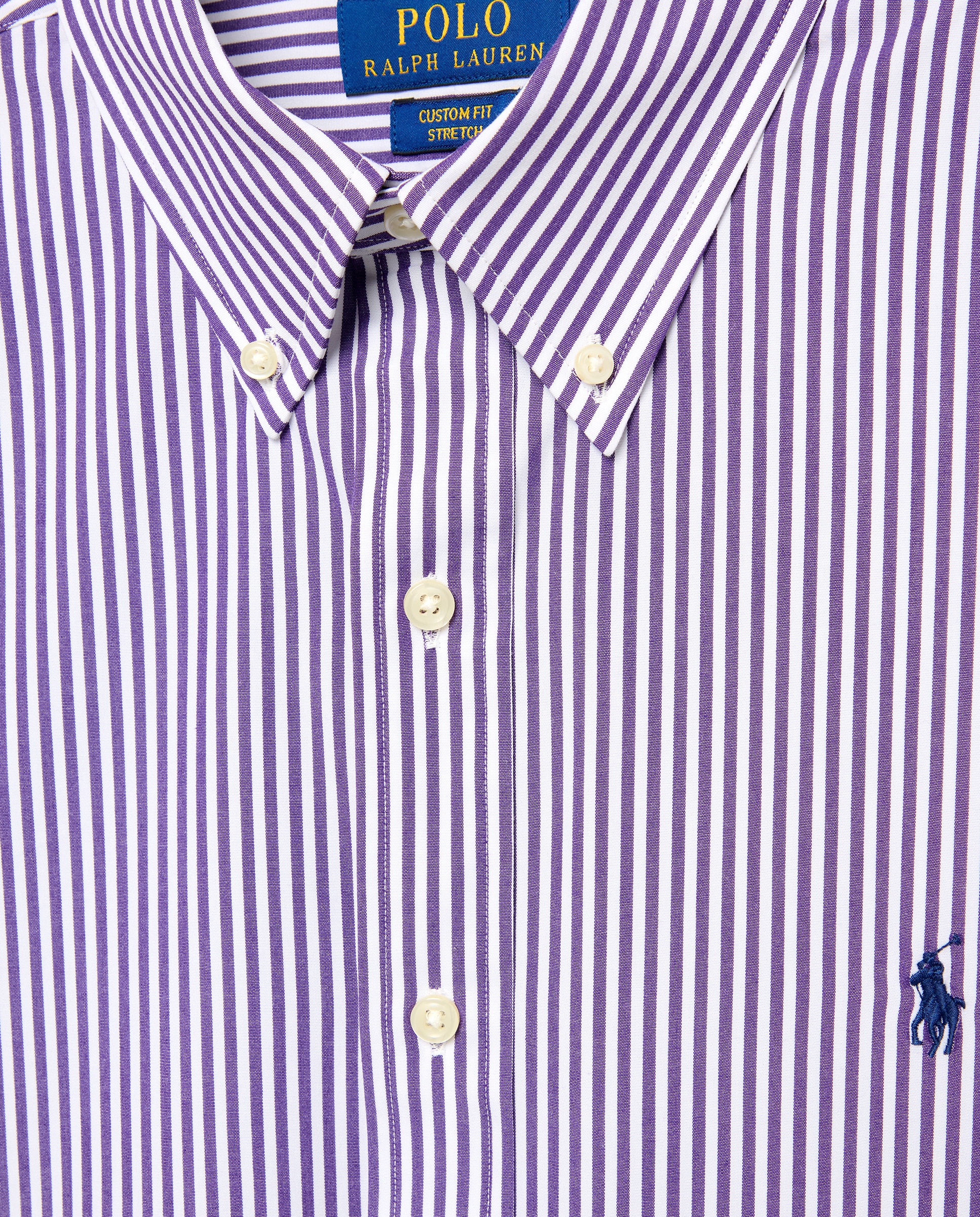 Imagen 2 de Camisa de hombre de popelina y elástico Marrón Nuez moscada - Polo Ralph Lauren - Púrpura Púrpura