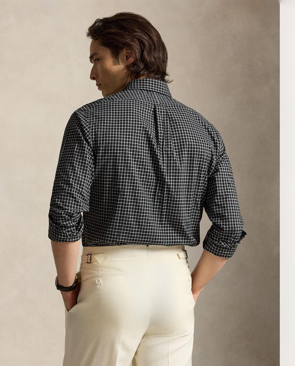 Camisa de Sarja Técnica Custom Fit Preto-4