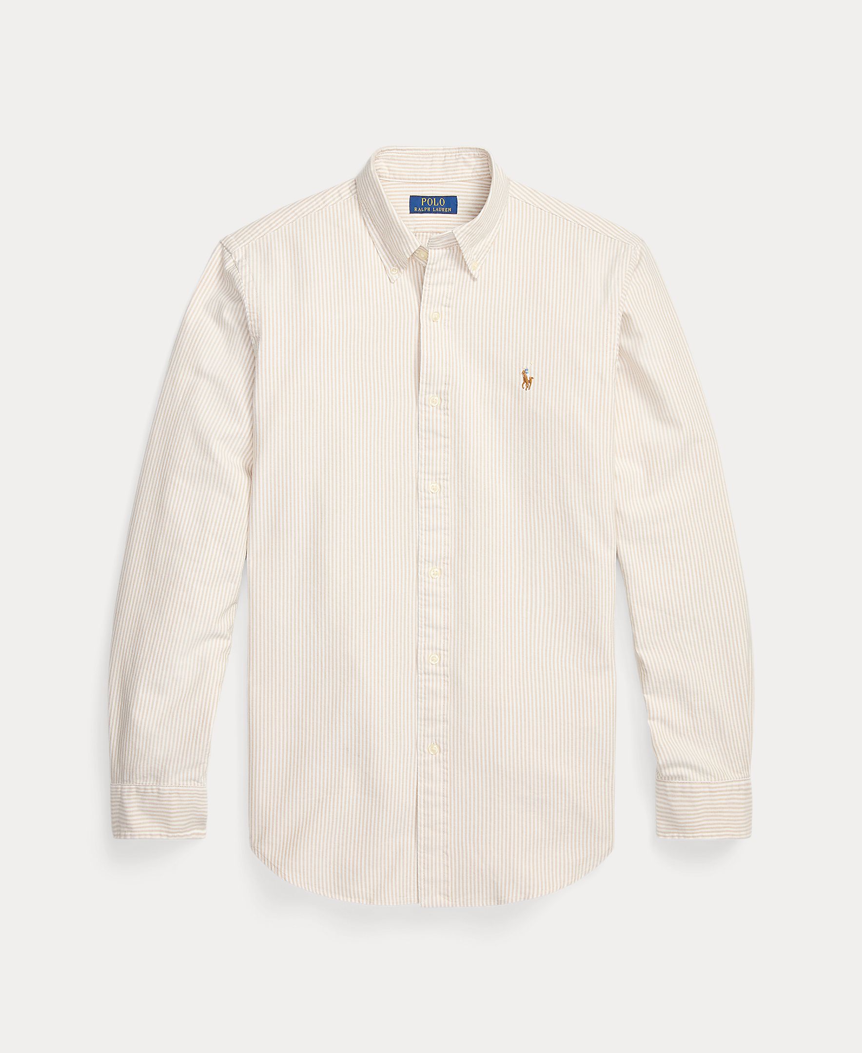Camisa de hombre oxford con rayas Desgastado Mint Blanco - Polo Ralph Lauren - Camel Camel-5