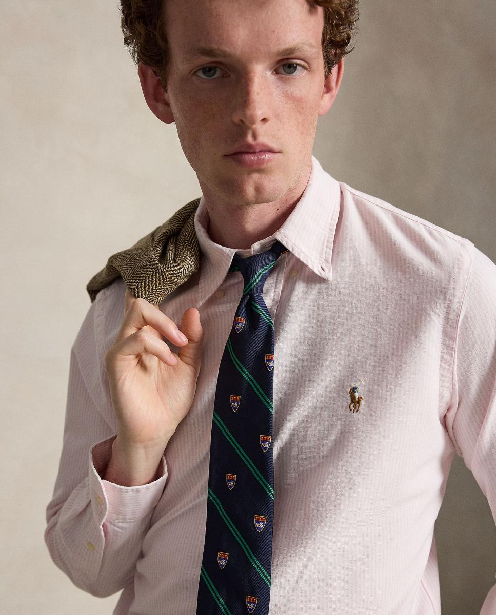 Camisa de hombre oxford con rayas Desgastado Mint Blanco - Polo Ralph Lauren - Rosa claro Rosa claro-4