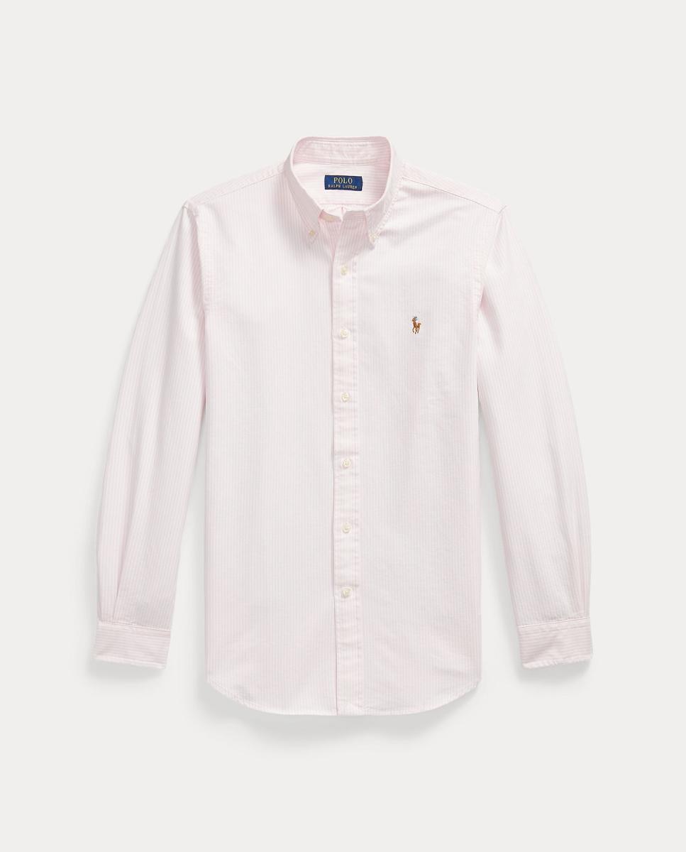 Camisa de hombre oxford con rayas Desgastado Mint Blanco - Polo Ralph Lauren - Rosa claro Rosa claro-6