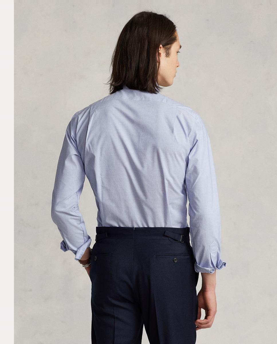 Camisa de popelina de hombre Blanca - Polo Ralph Lauren - Azul claro Azul claro-3