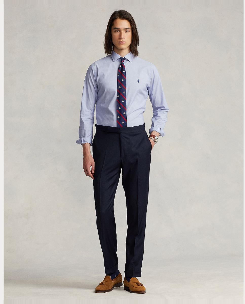 Camisa de popelina de hombre Blanca - Polo Ralph Lauren - Azul claro Azul claro-9